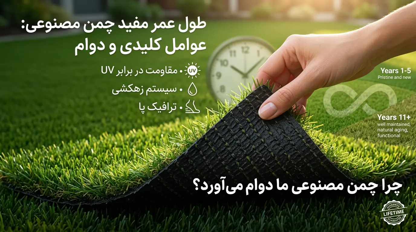 طول عمر چمن مصنوعی چقدر است؟ راهکارهای افزایش عمر مفید