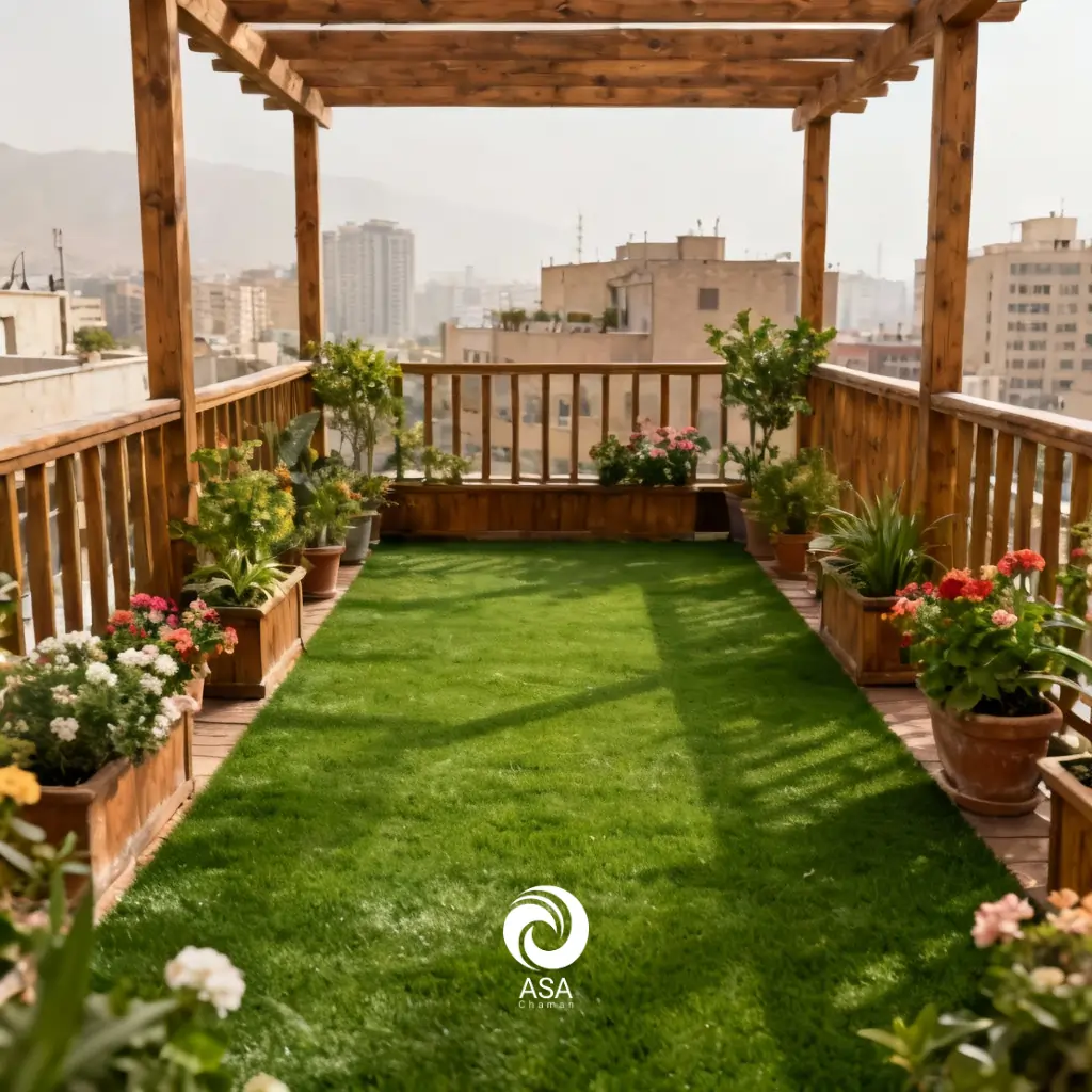 چمن مصنوعی بالکن و تراس و حیاط 